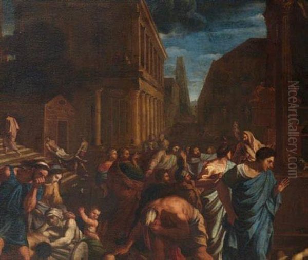 La Peste D'asdod Oil Painting by Nicolas Poussin