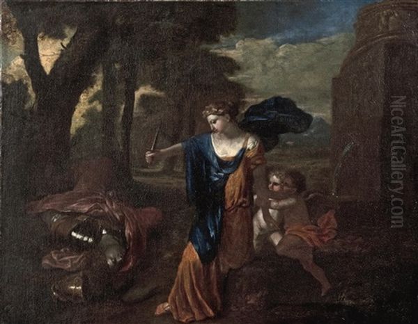 Rinaldo Und Armida Oil Painting by Nicolas Poussin