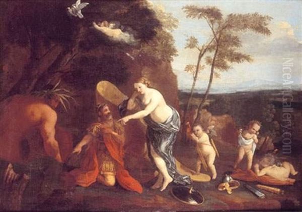 Venus Apportant Des Armes A Enee Oil Painting by Nicolas Poussin