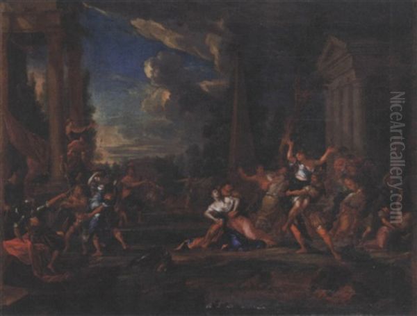 Ratto Delle Sabine Oil Painting by Nicolas Poussin