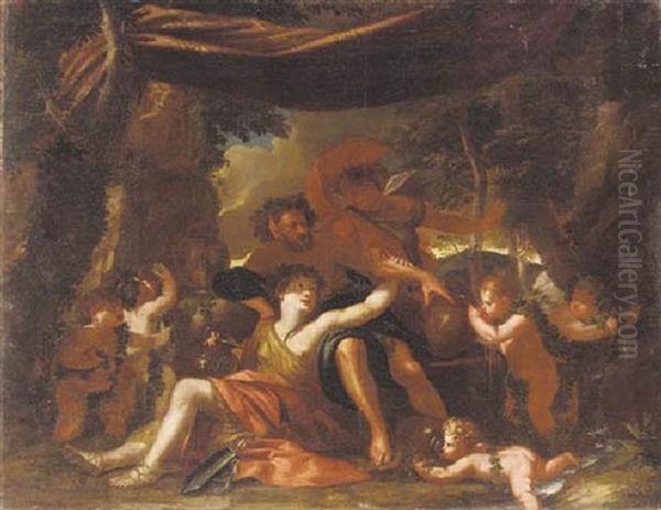 A Bacchanal Oil Painting by Nicolas Poussin