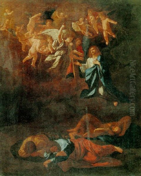 The Agony In The Garden Oil Painting by Nicolas Poussin