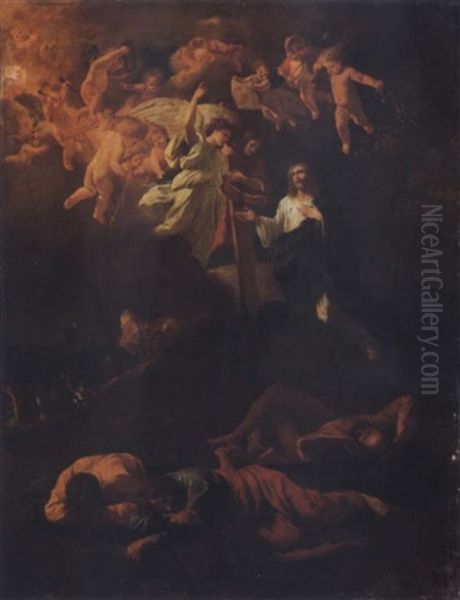 The Agony In The Garden Oil Painting by Nicolas Poussin