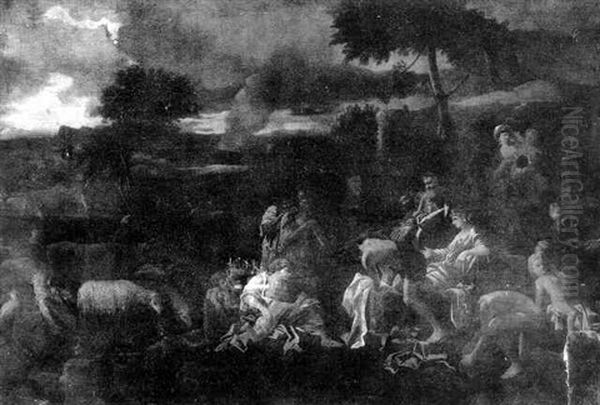 The Search For The Household Iiols Of Laban Hidden By Rachel Oil Painting by Nicolas Poussin