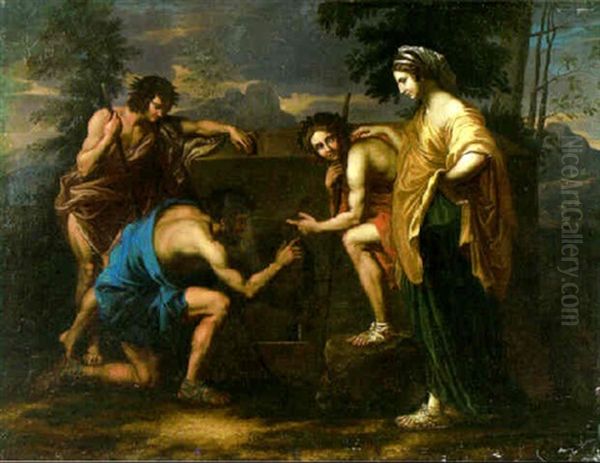 The Arcadian Shepherds Oil Painting by Nicolas Poussin