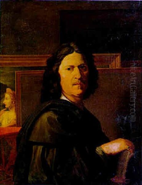 Self-portrait Of Poussin Oil Painting by Nicolas Poussin