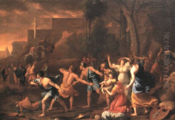 The Saving Of The Infant Pyrrhus Oil Painting by Nicolas Poussin