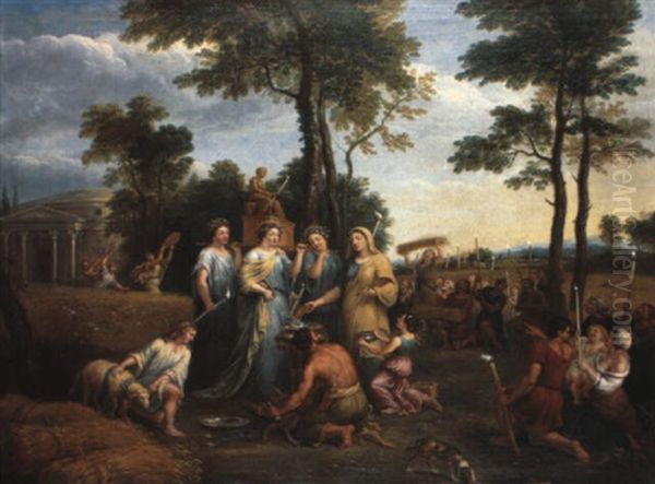 Fest Der Ceres (sommer) Oil Painting by Nicolas Poussin