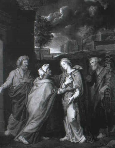 The Visitation Oil Painting by Nicolas Poussin