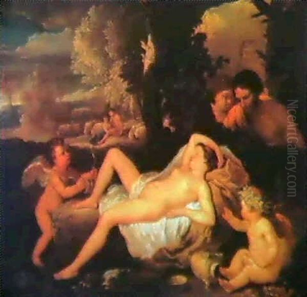 Venus And The Shepherds Oil Painting by Nicolas Poussin