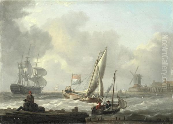 Off The Hook Of Holland Oil Painting by Charles Martin Powell