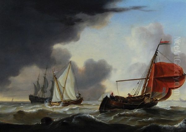 Shipping On A Swell Oil Painting by Charles Martin Powell