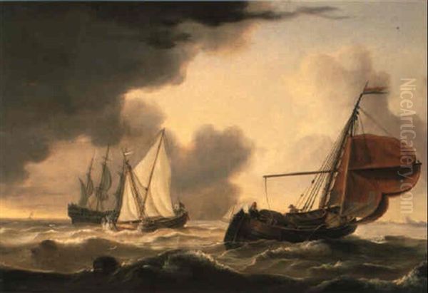 Shipping On A Swell Oil Painting by Charles Martin Powell