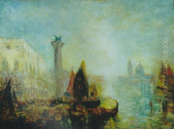 Venetian Haze Oil Painting by Lucien Whiting Powell