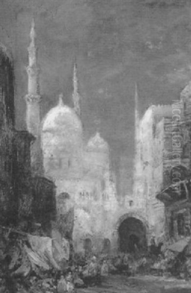 The Souks Of A City Oil Painting by Lucien Whiting Powell