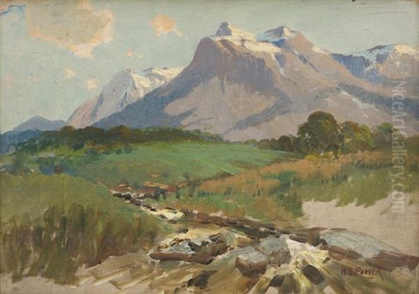 Lake Pedder, Tasmania Oil Painting by Harold Septimus Power