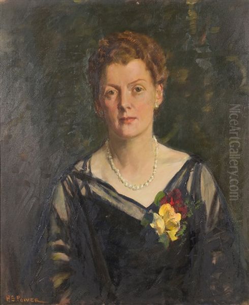 Portrait Of Mrs Everlyn Schafer by Harold Septimus Power