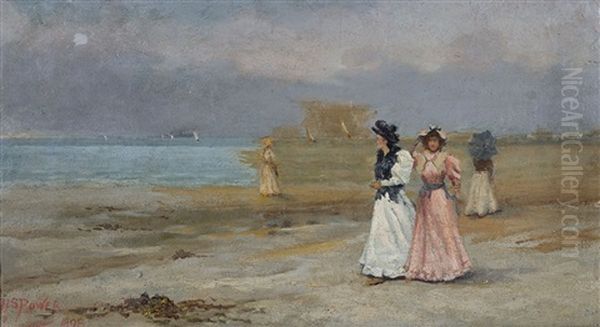 Ladies On The Beach by Harold Septimus Power