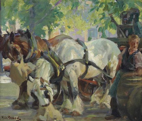 Brew House Carthorses by Harold Septimus Power