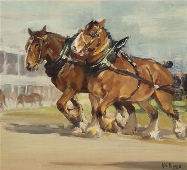 Untitled (draught Horses) by Harold Septimus Power