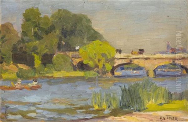 Seine River, Paris; River Scene (2 Works) by Harold Septimus Power