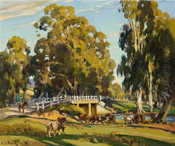 Cattle At The Bridge by Harold Septimus Power