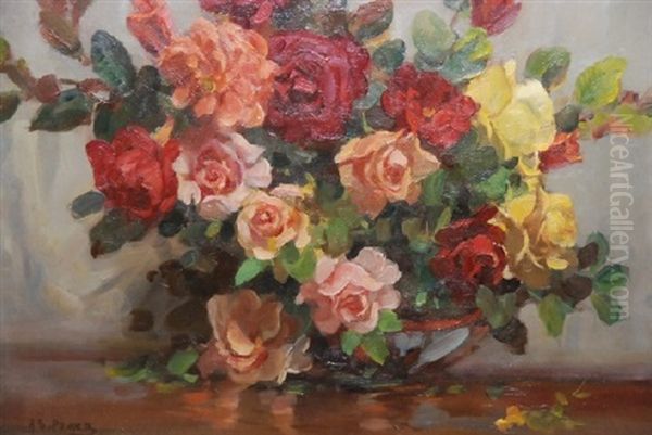 Floral Still Life- Roses by Harold Septimus Power