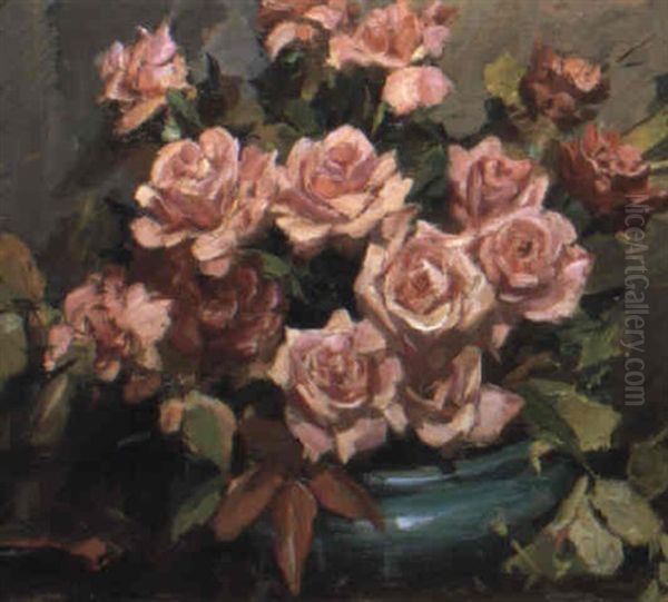 Bowl Of Roses by Harold Septimus Power