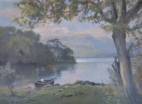 Lower Lake Killarney Oil Painting by George Hyde Pownall