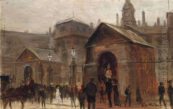 Horse Guards Parade, London Oil Painting by George Hyde Pownall