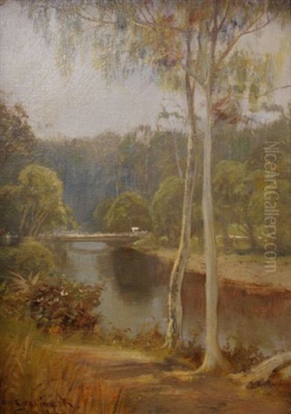 On Erskine River Oil Painting by George Hyde Pownall