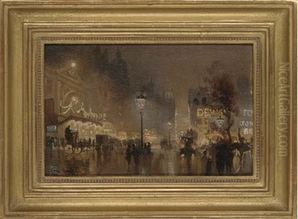 The Empire, Leicester Square Oil Painting by George Hyde Pownall