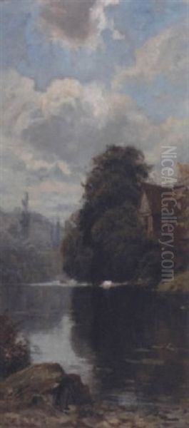 Ham Millm, On The Teme Oil Painting by George Hyde Pownall