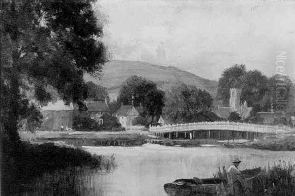 Streatley On Thames Oil Painting by George Hyde Pownall