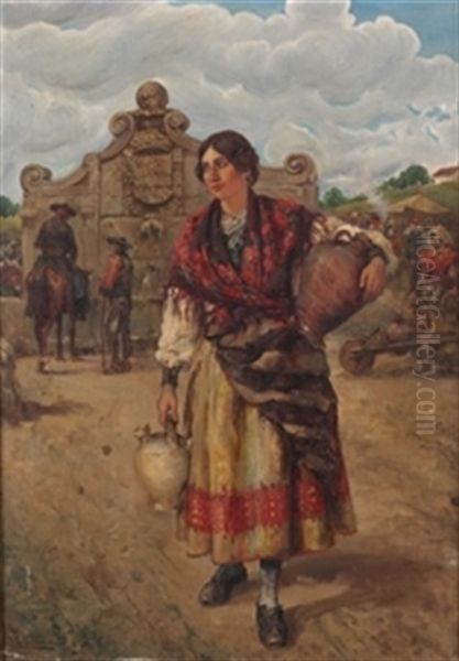 Mujer Castellana Oil Painting by Emilio Poy Dalmau