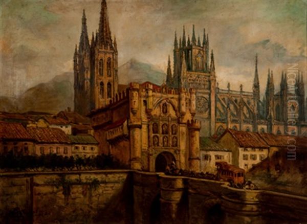 Catedral De Burgos Oil Painting by Emilio Poy Dalmau