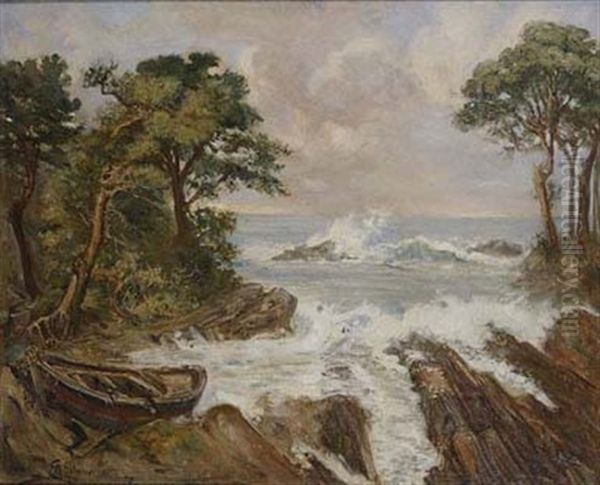 Costa Cantabrica Oil Painting by Emilio Poy Dalmau