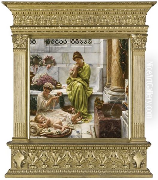 A Corner Of The Marketplace Oil Painting by Edward John Poynter