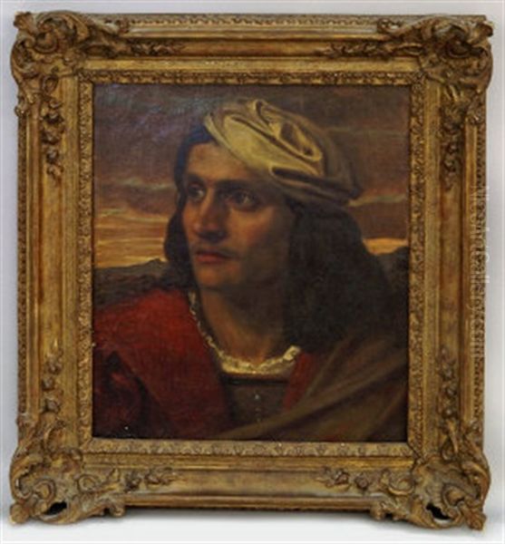 Head Of An Italian Model Oil Painting by Edward John Poynter