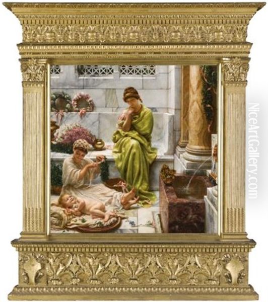 A Corner Of The Marketplace Oil Painting by Edward John Poynter