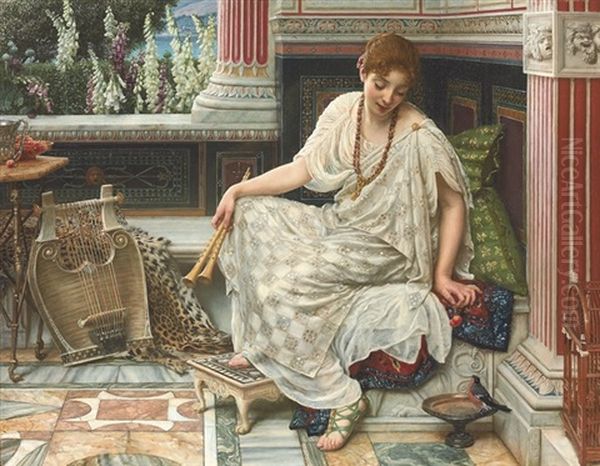 Chloe, Dulcis Docta Modos Et Citharae Sciens by Edward John Poynter