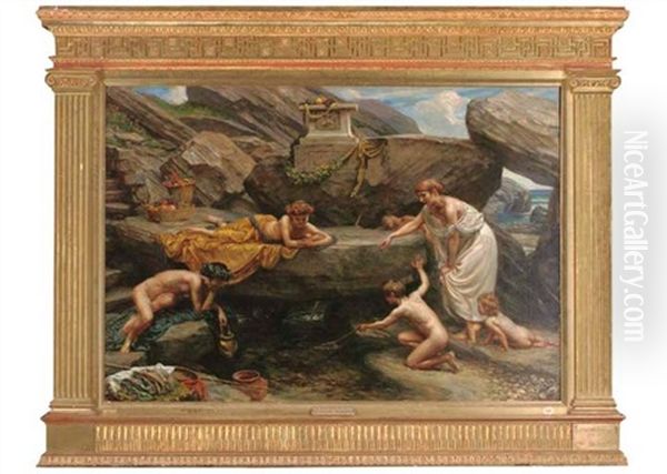 The Wonders Of The Deep: An Idyll Oil Painting by Edward John Poynter