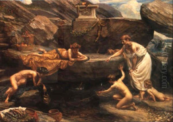 The Wonders Of The Deep: An Idyll Oil Painting by Edward John Poynter