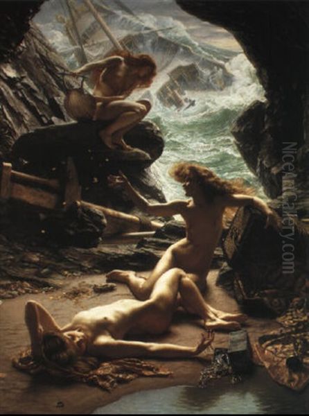 The Cave Of The Storm Nymphs Oil Painting by Edward John Poynter