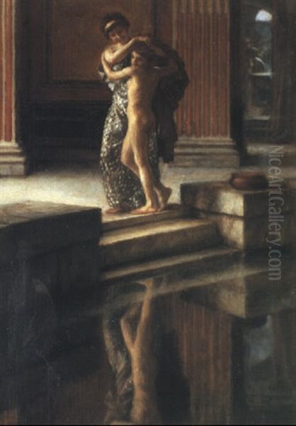 Study For Idle Fears Oil Painting by Edward John Poynter