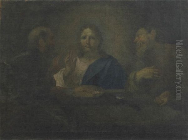 Cena In Emmaus Oil Painting by Andreas Pozzo