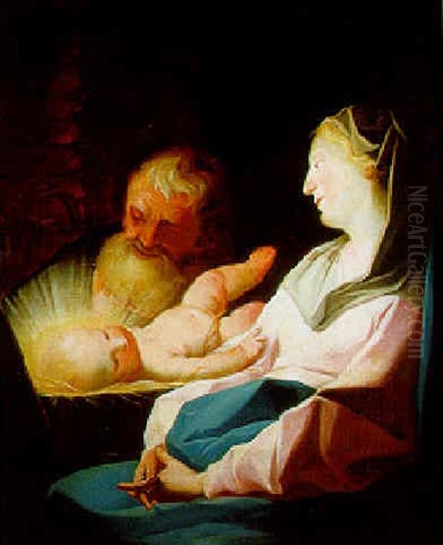 The Holy Family Oil Painting by Andreas Pozzo