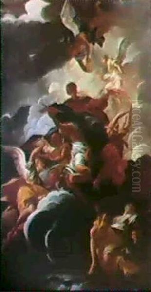 The Assumption Of The Virgin Oil Painting by Andreas Pozzo