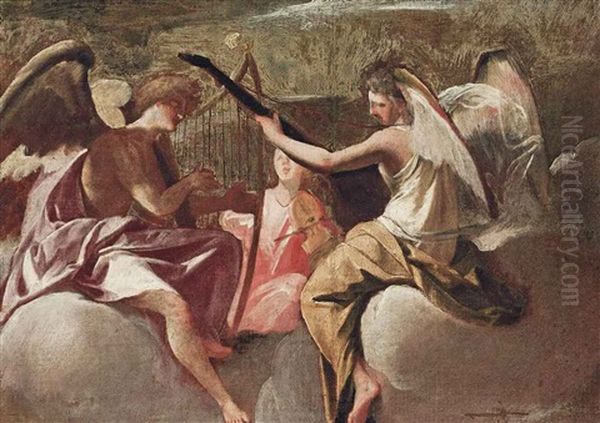 An Allegory Of Music Oil Painting by Padre Andrea Pozzo