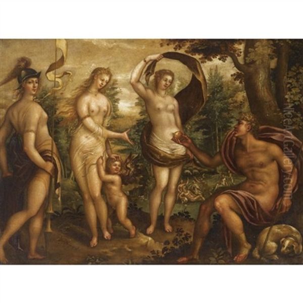 The Judgement Of Paris Oil Painting by  Pozzoserrato